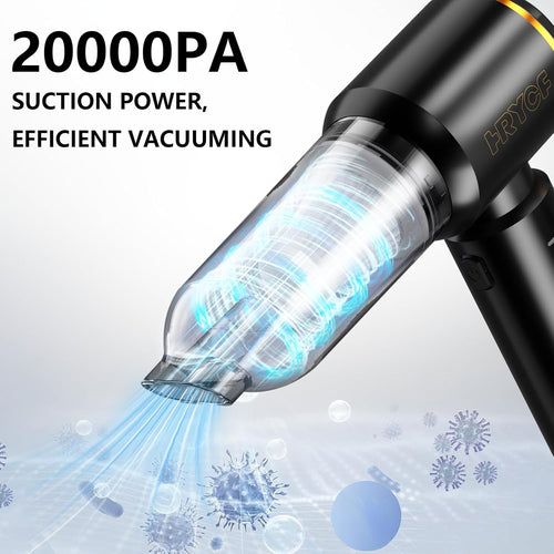 Professional Car Vacuum Cleaner, 20000Pa Powerful Handheld Vacuum for Car Interior Cleaning, Portable Cordless Mini Vacuum with Brushless Motor & Crevice Tool for Car