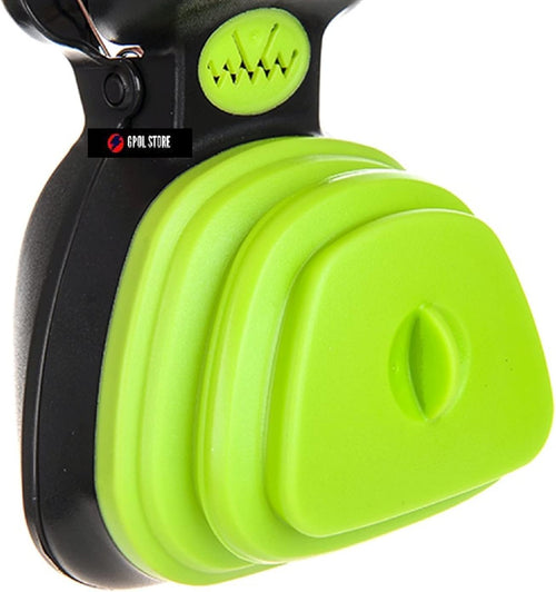 Dog Pet Travel Foldable Pooper Scooper Poop Scoop Clean Pick up Cleaner with Waste Decomposable Bag Dispenser and Dog Leash Clip (Large, Yellow)